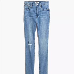 NWT! Madewell 11" High-Rise Roadtripper Jeggings Keele Wash Knee Rip Skinny Jean